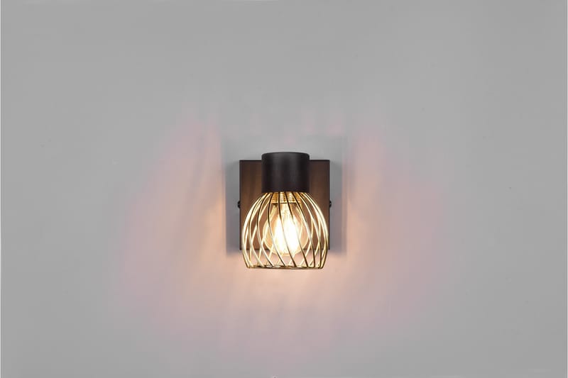 Trio Lighting Ardon Spotlampe 1L E14 Matt Sort/Polert Messing - Belysning - Glødepærer & lyskilder - Spotlights & downlights