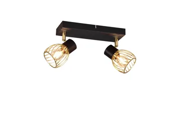 Trio Lighting Ardon Spotlight 2L E14 Matsort/Poleret Messing - Belysning - Glødepærer & lyskilder - Spotlights & downlights