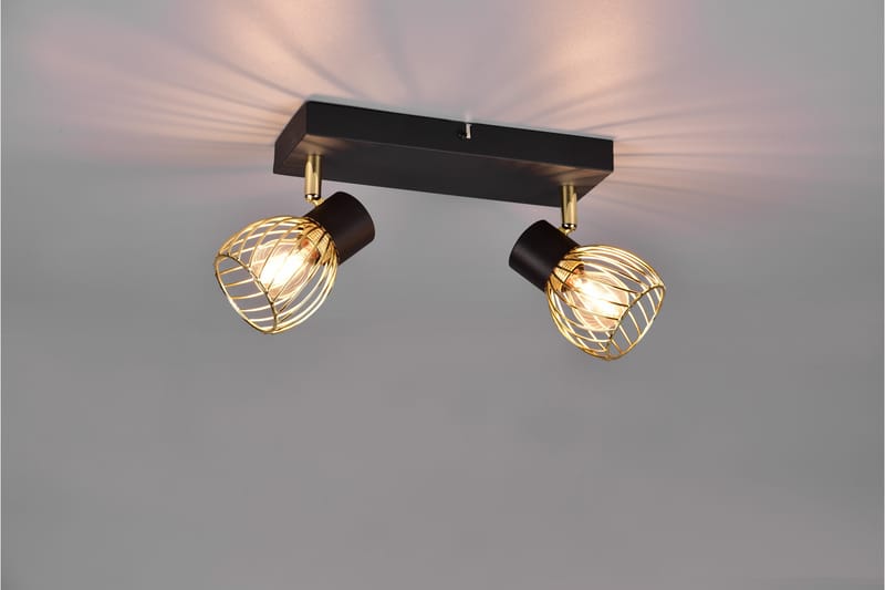 Trio Lighting Ardon Spotlight 2L E14 Matsort/Poleret Messing - Belysning - Glødepærer & lyskilder - Spotlights & downlights