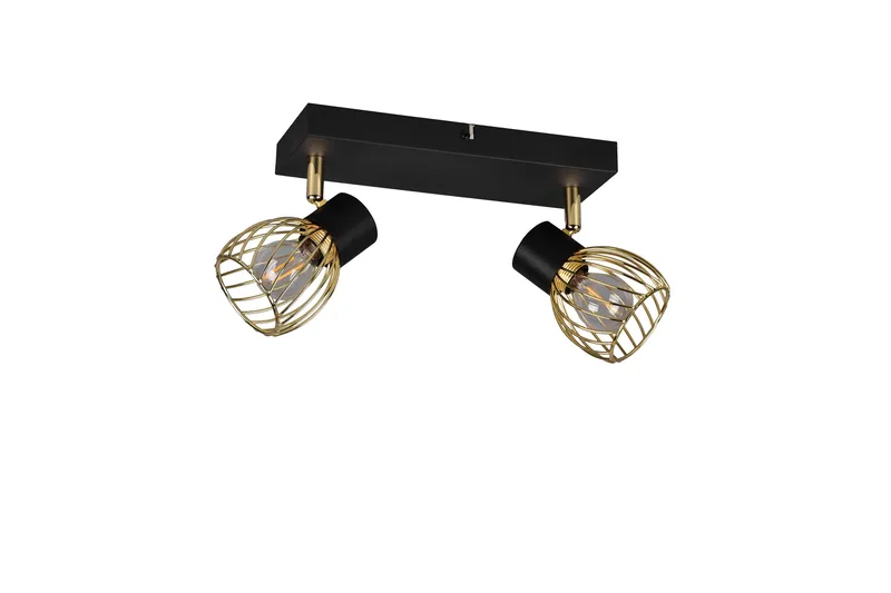 Trio Lighting Ardon Spotlight 2L E14 Matsort/Poleret Messing - Belysning - Glødepærer & lyskilder - Spotlights & downlights