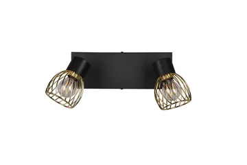 Trio Lighting Ardon Spotlight 2L E14 Matsort/Poleret Messing - Belysning - Glødepærer & lyskilder - Spotlights & downlights