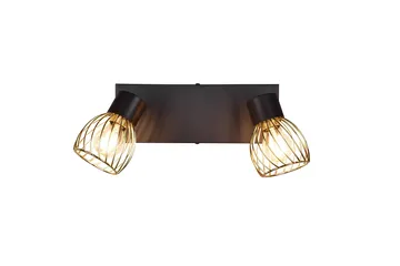 Trio Lighting Ardon Spotlight 2L E14 Matsort/Poleret Messing - Belysning - Glødepærer & lyskilder - Spotlights & downlights