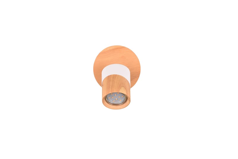 Trio Lighting Aruni Spotlampe 1L GU10 Træ/Mat Hvid - Belysning - Glødepærer & lyskilder - Spotlights & downlights