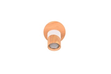 Trio Lighting Aruni Spotlampe 1L GU10 Træ/Mat Hvid - Belysning - Glødepærer & lyskilder - Spotlights & downlights