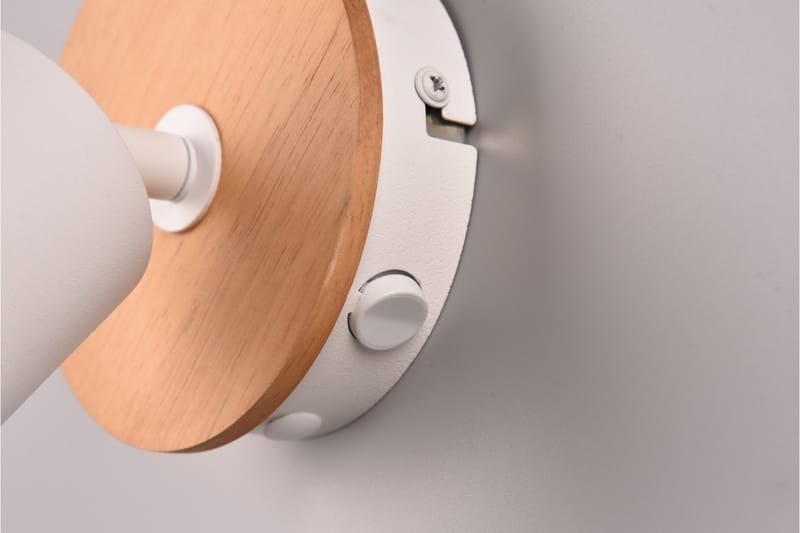 Trio Lighting Aruni Spotlampe 1L GU10 Træ/Mat Hvid - Belysning - Glødepærer & lyskilder - Spotlights & downlights