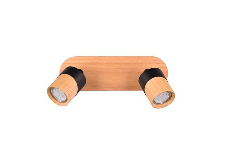 Trio Lighting Aruni Spotlampe 2L GU10 Træ/Matsort - Belysning - Glødepærer & lyskilder - Spotlights & downlights