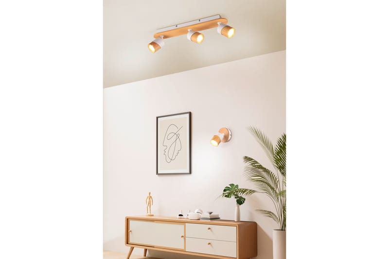 Trio Lighting Aruni Spotlampe 3L GU10 Tre/Matt Hvit - Belysning - Glødepærer & lyskilder - Spotlights & downlights
