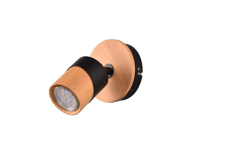 Trio Lighting Aruni Spotlight 1L GU10 Træ/Matsort - Belysning - Glødepærer & lyskilder - Spotlights & downlights