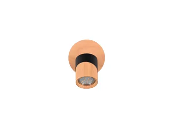 Trio Lighting Aruni Spotlight 1L GU10 Træ/Matsort - Belysning - Glødepærer & lyskilder - Spotlights & downlights