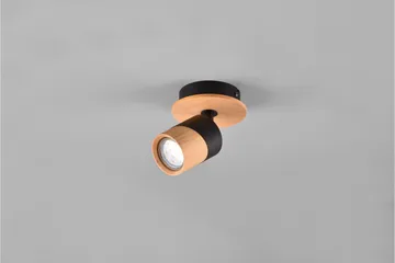Trio Lighting Aruni Spotlight 1L GU10 Træ/Matsort - Belysning - Glødepærer & lyskilder - Spotlights & downlights