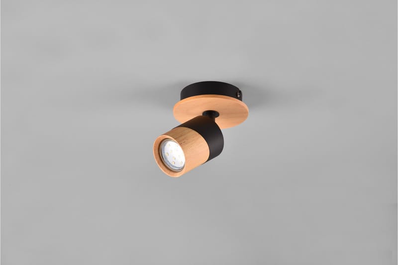 Trio Lighting Aruni Spotlight 1L GU10 Træ/Matsort - Belysning - Glødepærer & lyskilder - Spotlights & downlights