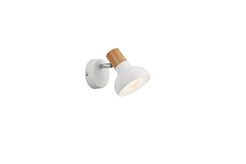 Trio Lighting Latika Spotlampe 1L E14 Mat Hvid/Træ - Belysning - Glødepærer & lyskilder - Spotlights & downlights