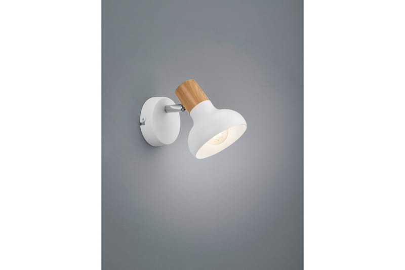 Trio Lighting Latika Spotlampe 1L E14 Mat Hvid/Træ - Belysning - Glødepærer & lyskilder - Spotlights & downlights