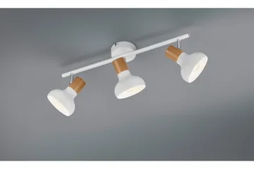 Trio Lighting Latika Spotlampe 3L E14 Matt Hvit/Tre - Belysning - Glødepærer & lyskilder - Spotlights & downlights