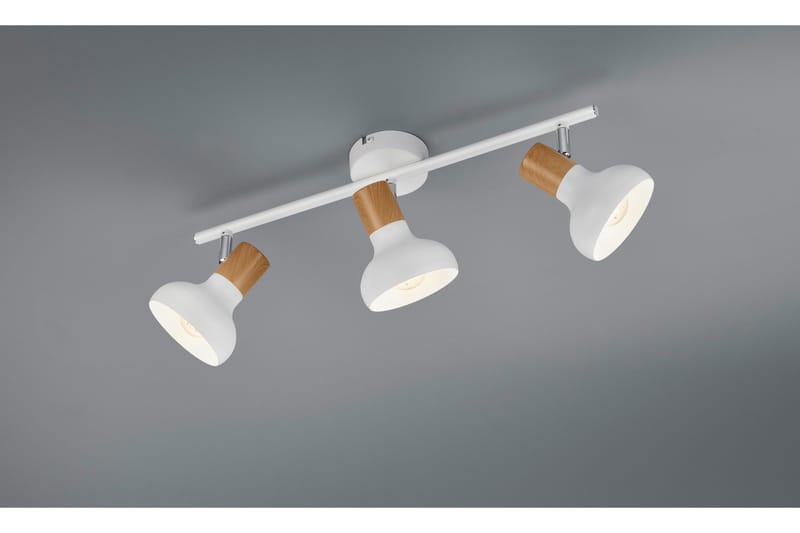Trio Lighting Latika Spotlampe 3L E14 Matt Hvit/Tre - Belysning - Glødepærer & lyskilder - Spotlights & downlights