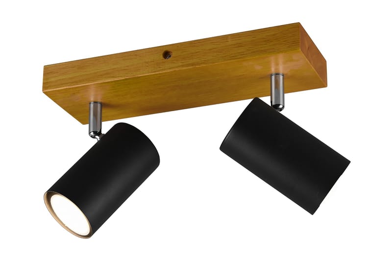Trio Lighting Marley spot 2L GU10 matsort/træ - Matsort/Natur - Belysning - Glødepærer & lyskilder - Spotlights & downlights - Spotlight skinne