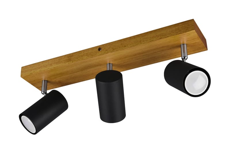 Trio Lighting Marley spot 3L GU10 matsort/træ - Matsort/Natur - Belysning - Glødepærer & lyskilder - Spotlights & downlights - Spotlight skinne