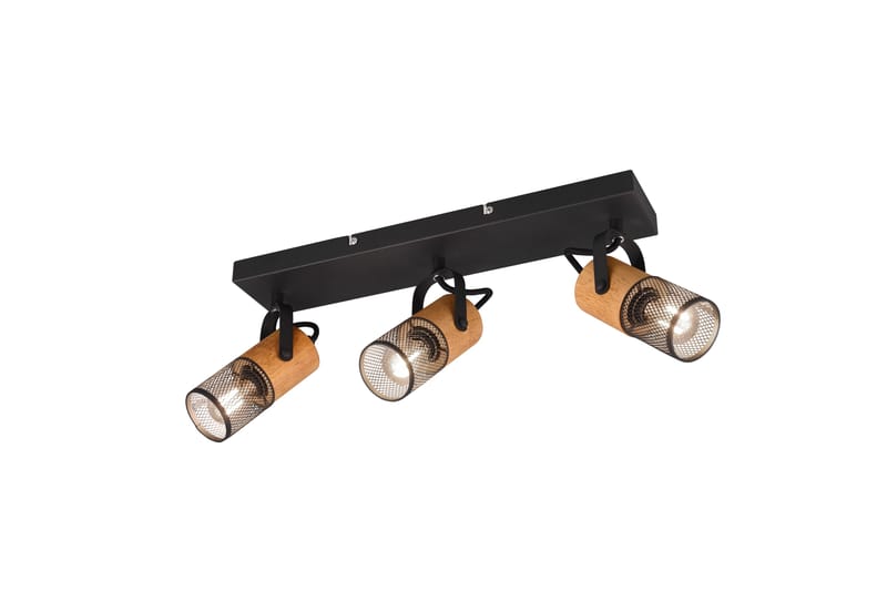 Trio Lighting Tosh spot 3L E27 matsort - Natur/Matsort - Belysning - Glødepærer & lyskilder - Spotlights & downlights - Spotlight skinne