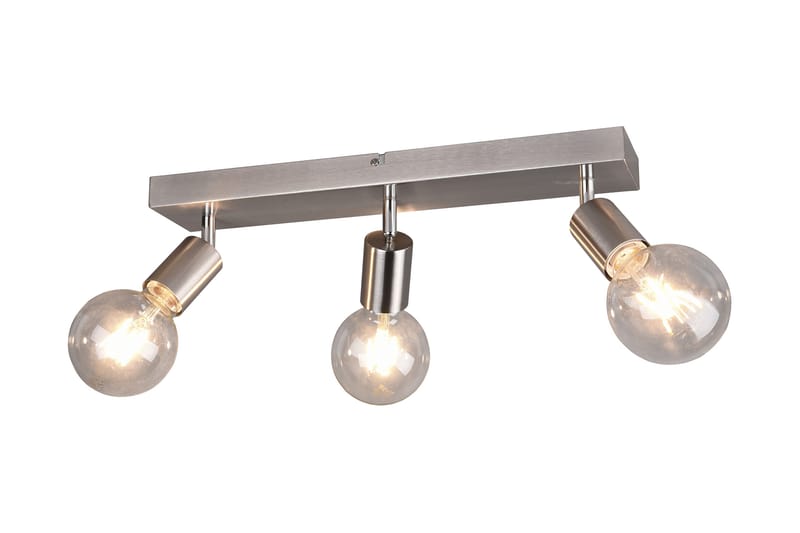 Trio Lighting Vannes spot 3L E27 børstet stål - Belysning - Glødepærer & lyskilder - Spotlights & downlights - Spotlight skinne