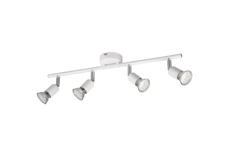 Trio Lighting Paris spotlight 4L GU10 mat hvid - Belysning - Glødepærer & lyskilder - Spotlights & downlights - Spotlight skinne