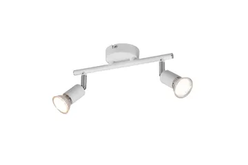 Trio Lighting Paris spotlight 2L GU10 mat hvid - Belysning - Glødepærer & lyskilder - Spotlights & downlights - Spotlight skinne