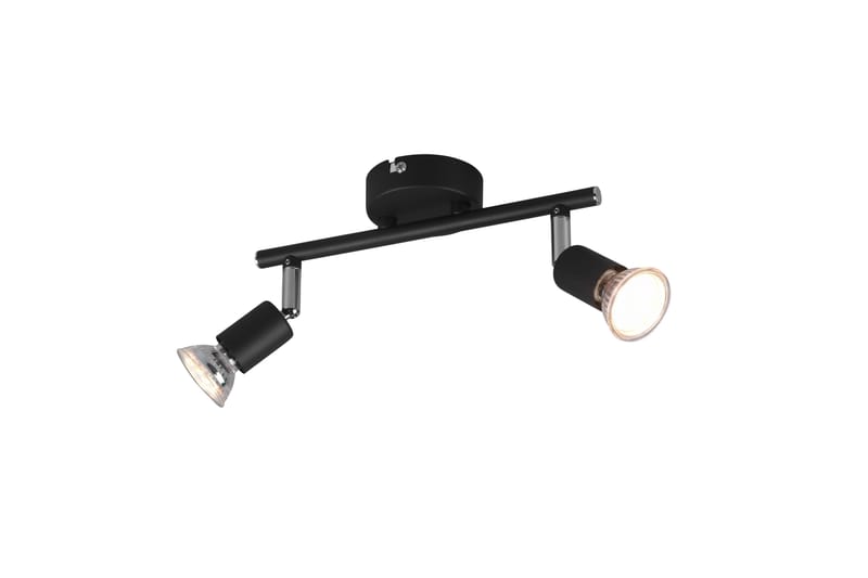 Trio Lighting Paris spotlight 2L GU10 matsort - Belysning - Glødepærer & lyskilder - Spotlights & downlights - Spotlight skinne