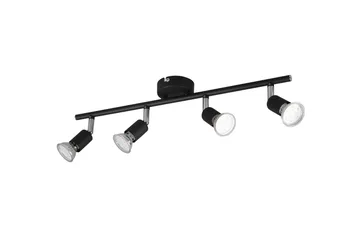 Trio Lighting Paris spotlight 4L GU10 matsort - Belysning - Glødepærer & lyskilder - Spotlights & downlights - Spotlight skinne