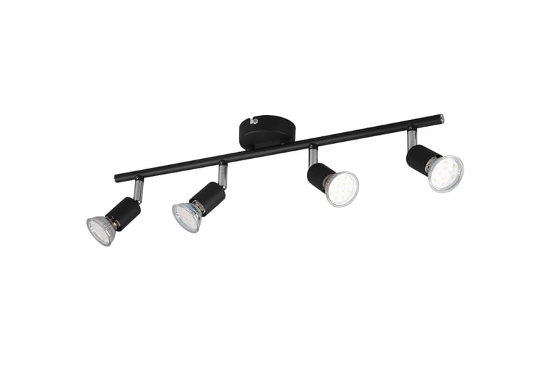 Trio Lighting Paris spotlight 4L GU10 matsort - Belysning - Glødepærer & lyskilder - Spotlights & downlights - Spotlight skinne