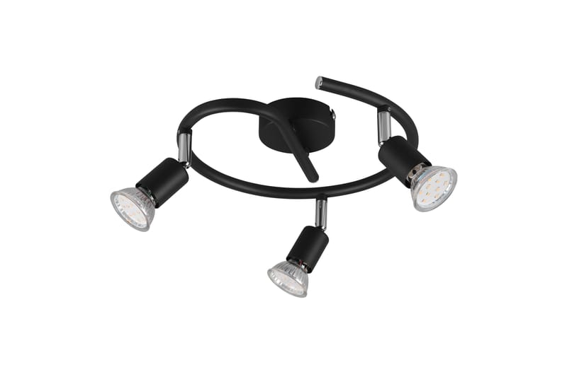 Trio Lighting Paris spotlight 3L GU10 matsort - Belysning - Glødepærer & lyskilder - Spotlights & downlights - Spotlight skinne
