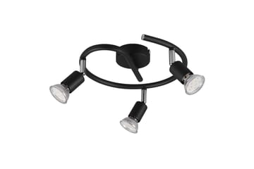 Trio Lighting Paris spotlight 3L GU10 matsort - Belysning - Glødepærer & lyskilder - Spotlights & downlights - Spotlight skinne