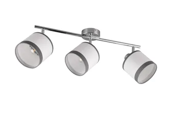 Trio Lighting Davos Spotlampe 3L E14 Krom/Hvit - Belysning - Glødepærer & lyskilder - Spotlights & downlights