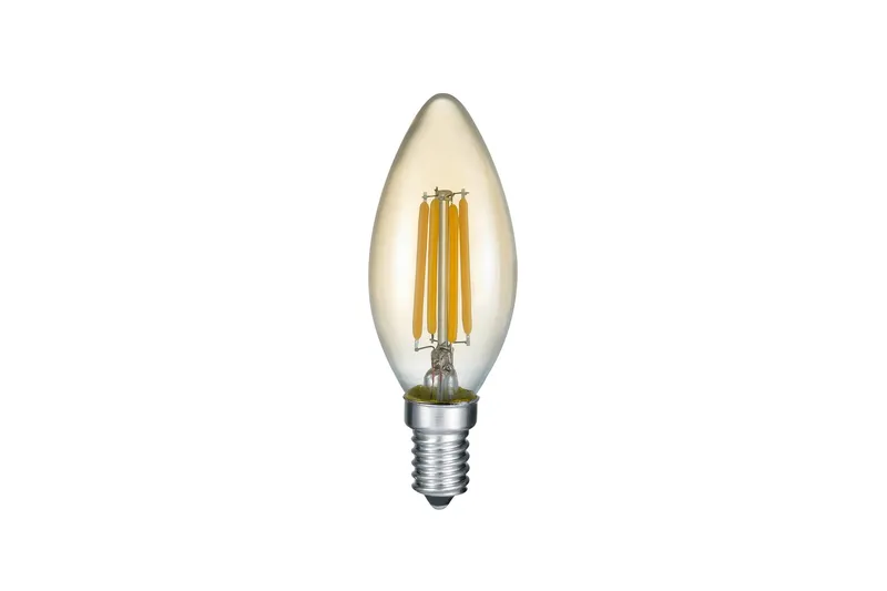 Trio Lighting LK LED E14 filament krone 4W 400lm 2700K brun 3-trin, undefined
