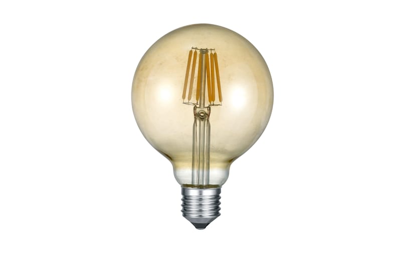 Trio Lighting LK LED E27 filament big globe 8W 810lm 2700K brun 3-trin - Belysning - Glødepærer & lyskilder - Glødepærer