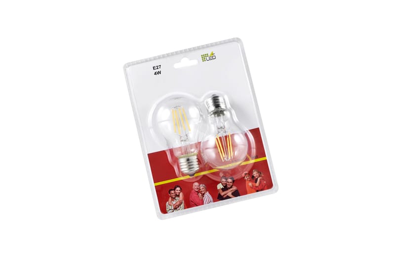 Trio Lighting LK LED E27 filament classic 4W 470lm 3000K filament 2-pak - Belysning - Glødepærer & lyskilder - Sparepære