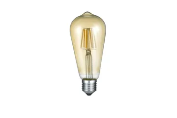 Trio Lighting LK LED E27 filament industrial 6W 420lm 2700K brun - Belysning - Glødepærer & lyskilder - Glødep ærer