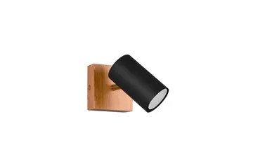 Trio Lighting Marley spot 1L GU10 matsort/træ - Matsort/Natur - Belysning - Glødepærer & lyskilder - Spotlights & downlights