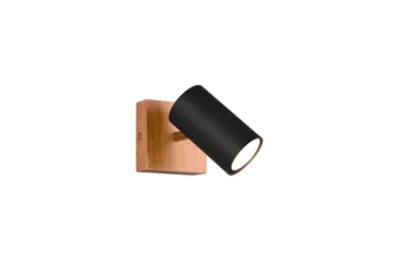 Trio Lighting Marley spot 1L GU10 matsort/træ - Matsort/Natur - Belysning - Glødepærer & lyskilder - Spotlights & downlights