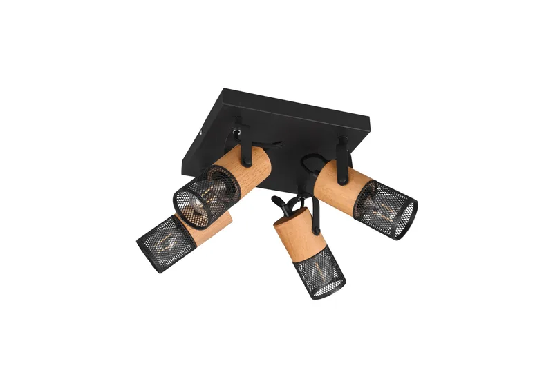 Trio Lighting Tosh spot 4L E27 matsort - Natur/Matsort - Belysning - Glødepærer & lyskilder - Spotlights & downlights