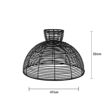 Runde lampeskærm 47 cm - sort - Belysning - Belysningstilbehør