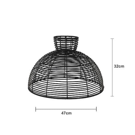Runde lampeskærm 47 cm - sort - Belysning - Belysningstilbehør