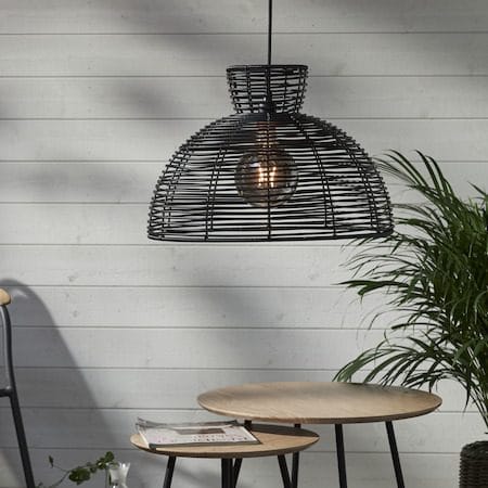Runde lampeskærm 47 cm - sort - Belysning - Belysningstilbehør