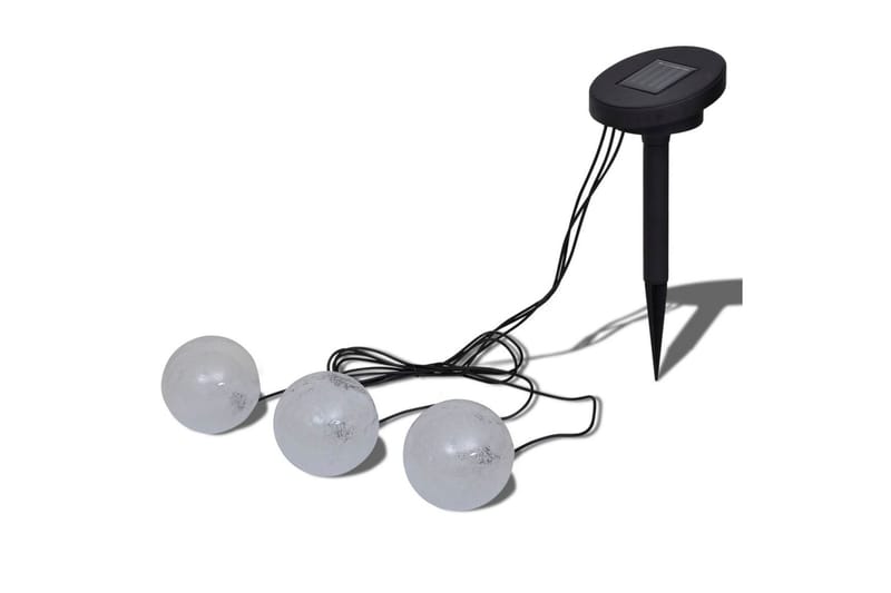 3 Soldrevne Led-Lyskugler Til Havebassin - Hvid - Solcellelamper - Udendørs lamper & belysning