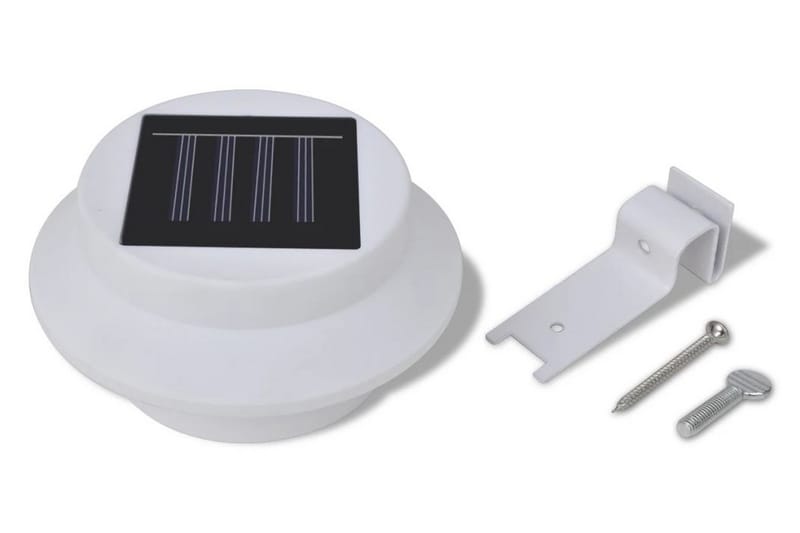 41181 Udendørs Sol Lampe Sæt 6 Stk Hegn Lys Tagrende Lys, - Hvid - Belysning - Udendørs lamper & belysning