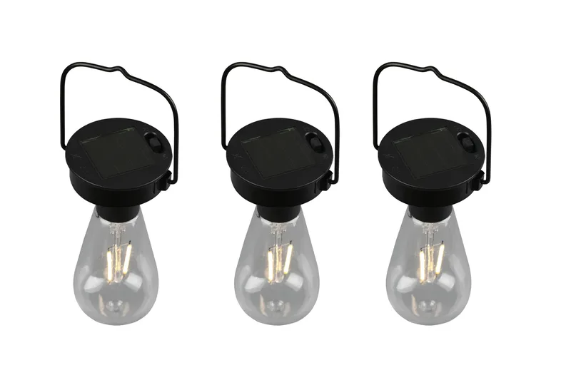 Campus Hængelampe Solcelle med skymningssensor 3 st - Belysning - Udendørs lamper & belysning - Solcellelamper