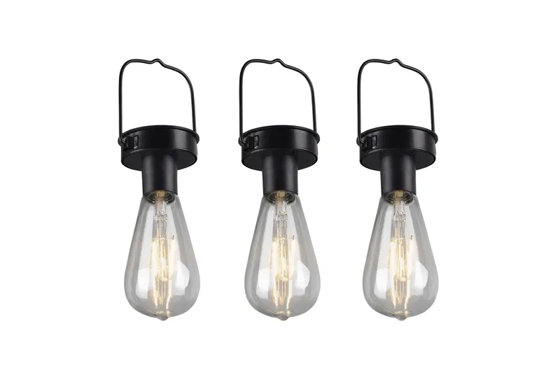 Campus Hængelampe Solcelle med skymningssensor 3 st - Belysning - Udendørs lamper & belysning - Solcellelamper