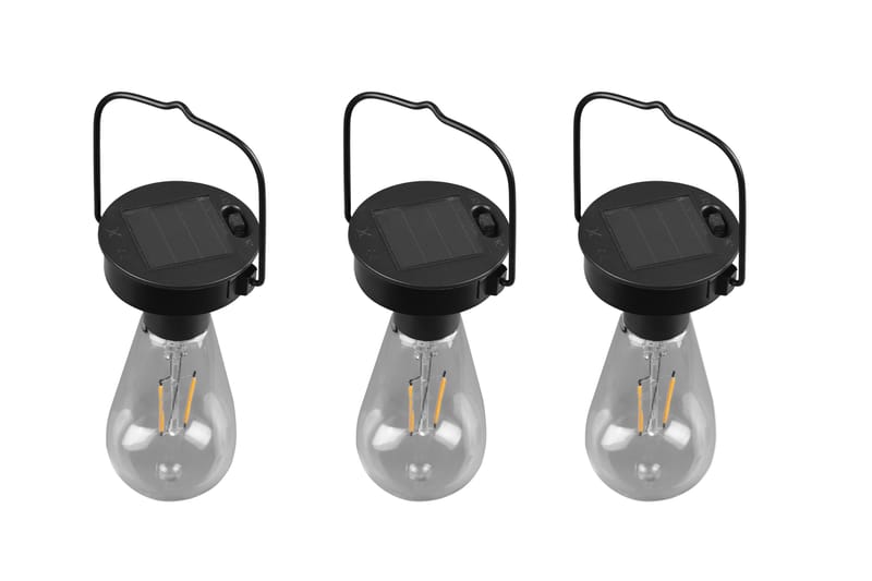 Campus Hængelampe Solcelle med skymningssensor 3 st - Belysning - Udendørs lamper & belysning - Solcellelamper