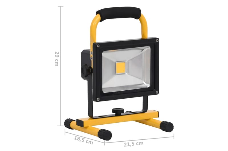 genopladelig LED-projektør med håndtag 30 W kold hvid - Sort - Belysning - Udendørs lamper & belysning