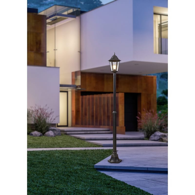 Have-lygte Navedo - Sort/Sølvpatina, 2000 mm - Belysning - Udendørs lamper & belysning - Søjlelampe & standerlampe