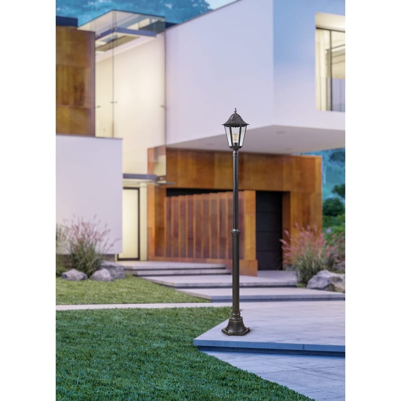Have-lygte Navedo - Sort/Sølvpatina, 2000 mm - Belysning - Udendørs lamper & belysning - Søjlelampe & standerlampe