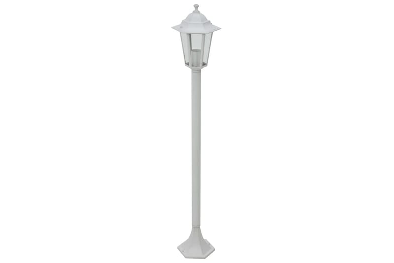 Havestolpelamper 6 Stk. E27 110 Cm Aluminium Hvid - Hvid - Søjlelampe & standerlampe
